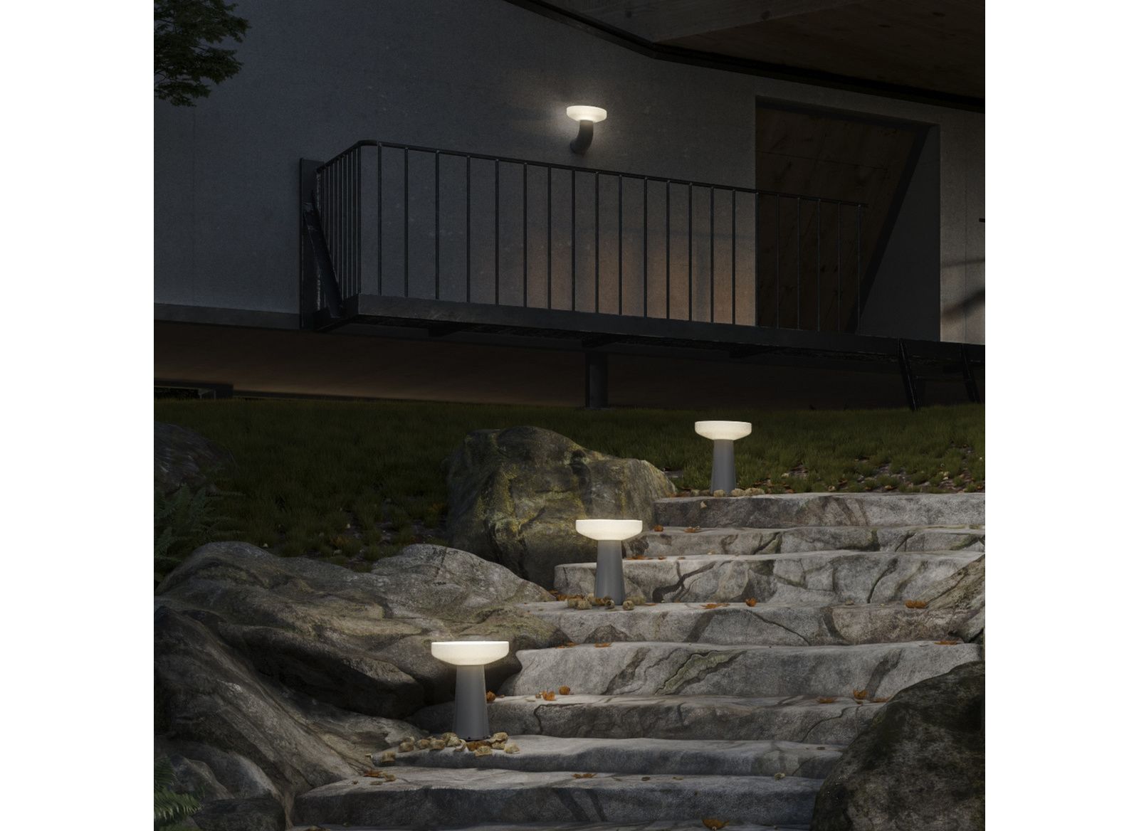Lampe d'extérieur sur batterie rechargeable Design Bossa