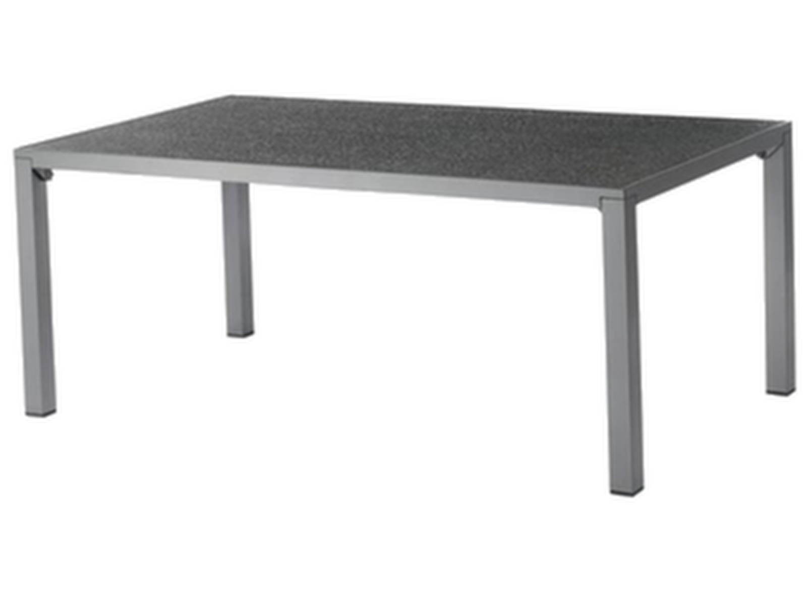 VIDRE - Table Repas Rectangulaire 160cm Plateau Verre 