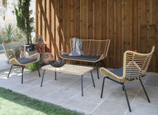 Salon de jardin pas cher : table et chaises